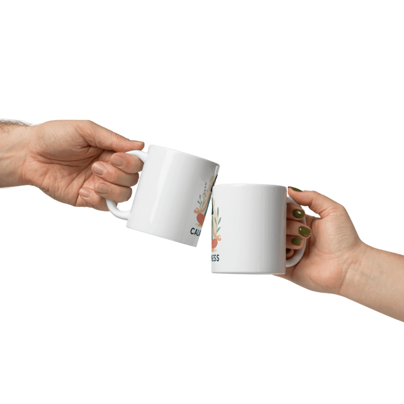 Calmness White glossy mug