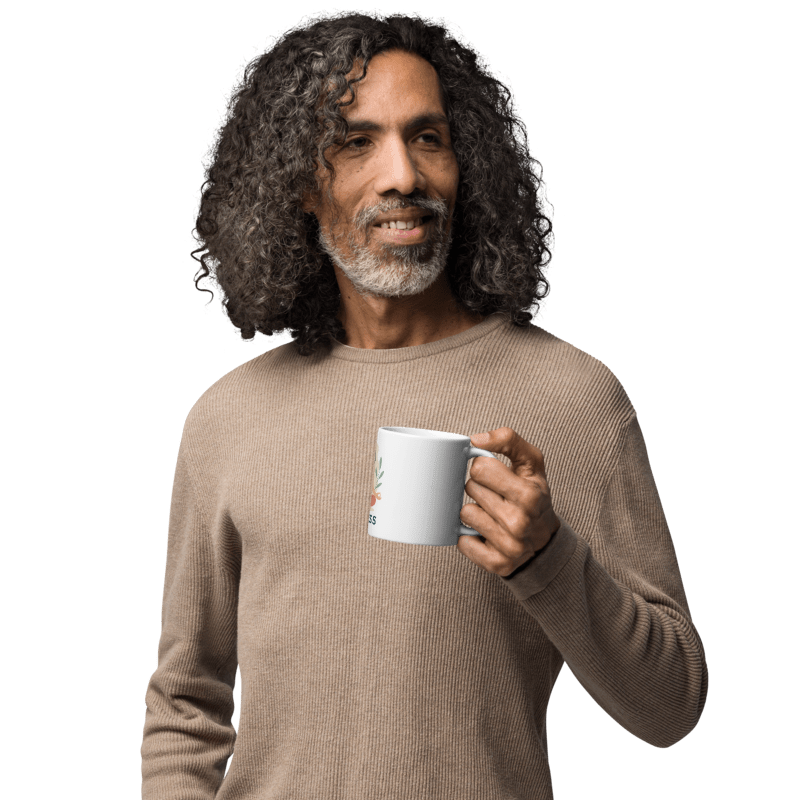 Calmness White glossy mug