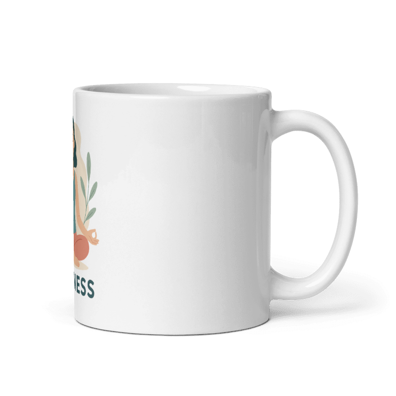 Calmness White glossy mug